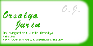 orsolya jurin business card
